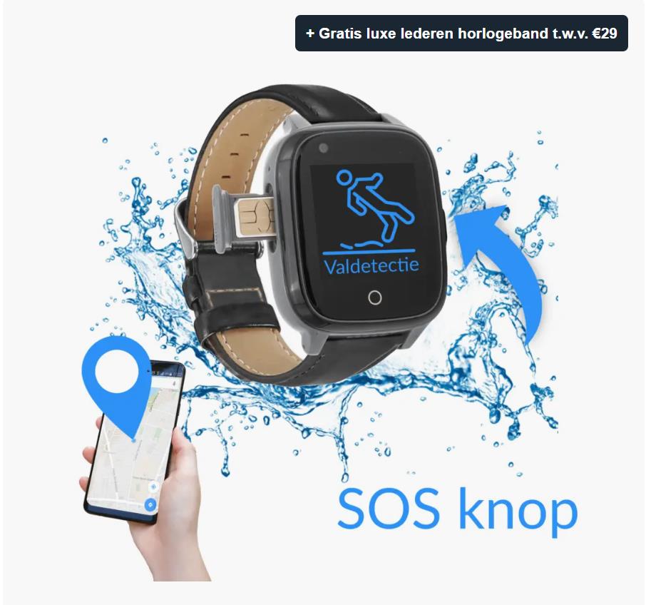 Horloge met valdetectie - sneller hulp na een val
